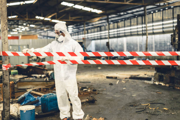 Professional Crime Scene Cleanup technician working in Coloma, WI